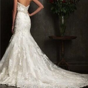 Allure Bridals Beaded Lace Wedding Dress